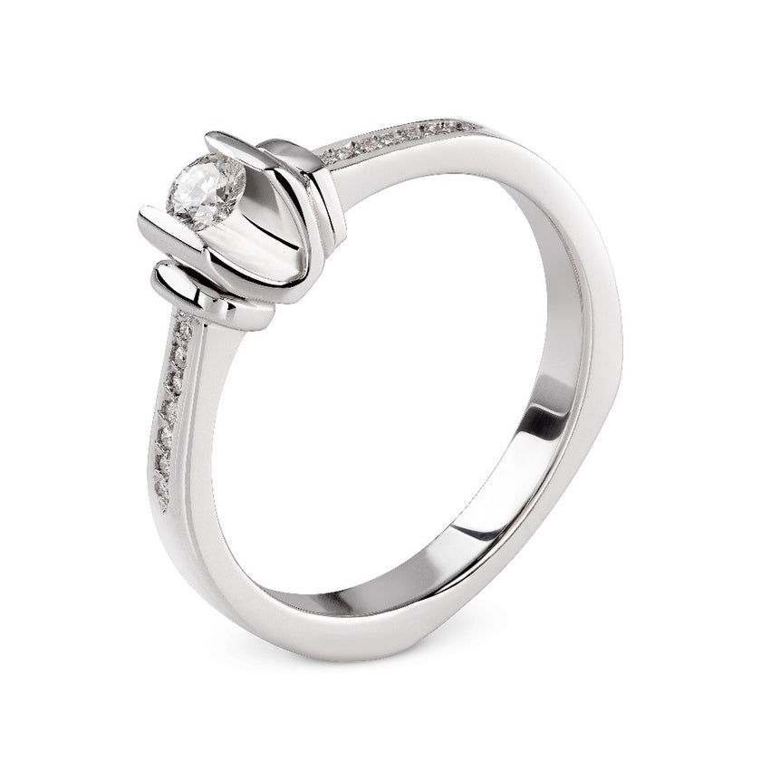 RING WHITE GOLD 750 & PRECIOUS STONES - 86657