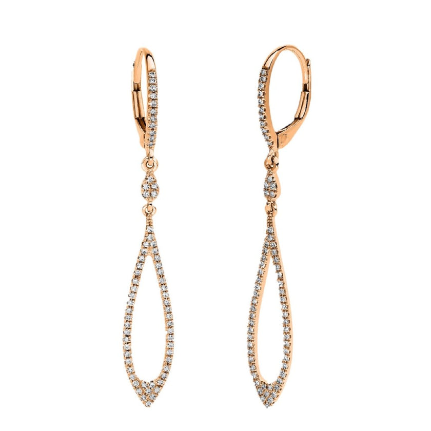 EARRINGS PINK GOLD 750 & PRECIOUS STONES - 86724