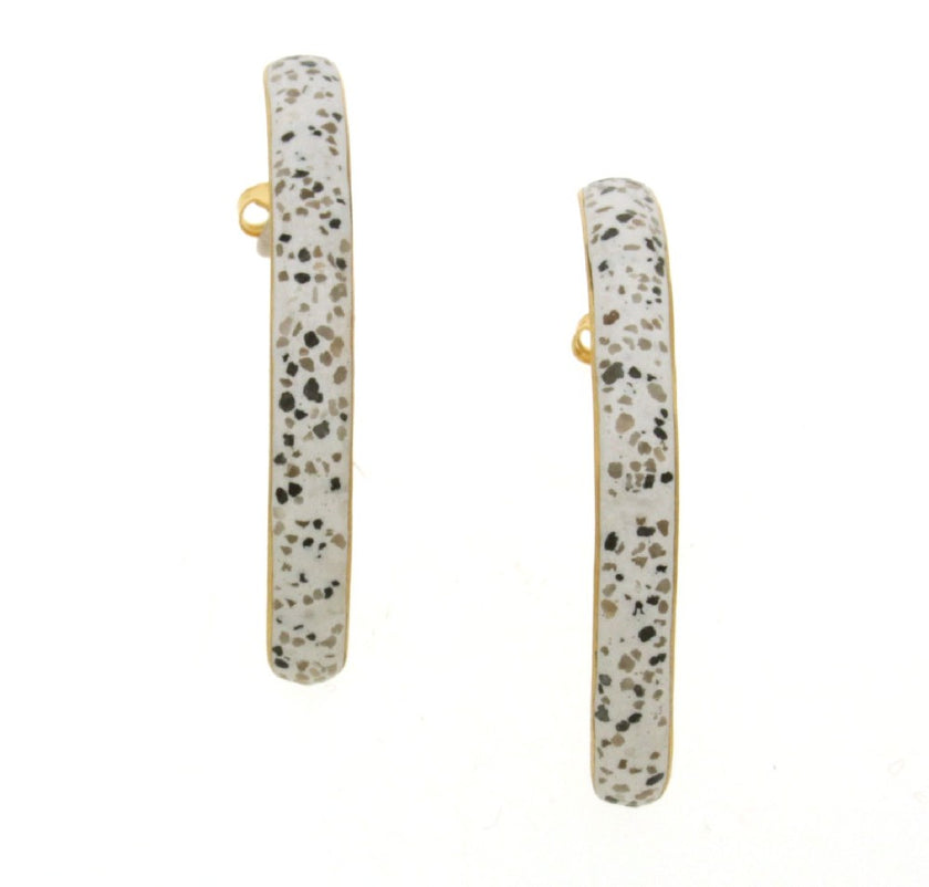 EARRINGS YELLOW SILVER 925 - 86739