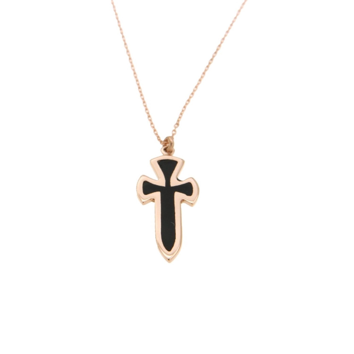 NECKLACE PINK GOLD 585 & ENAMEL - 87016