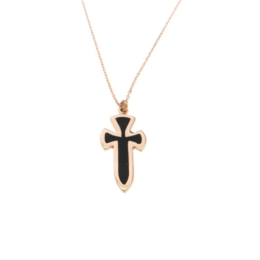 NECKLACE PINK GOLD 585 & ENAMEL - 87016