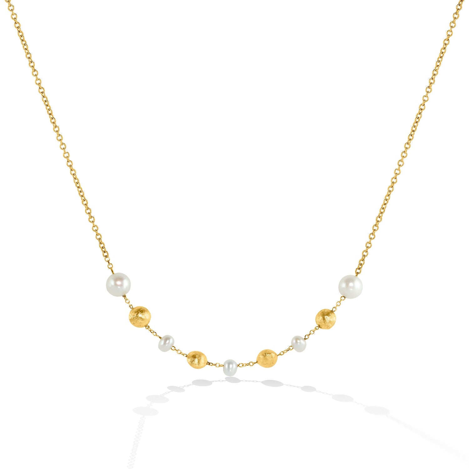 NECKLACE GOLD 585 & PEARLS - 87252