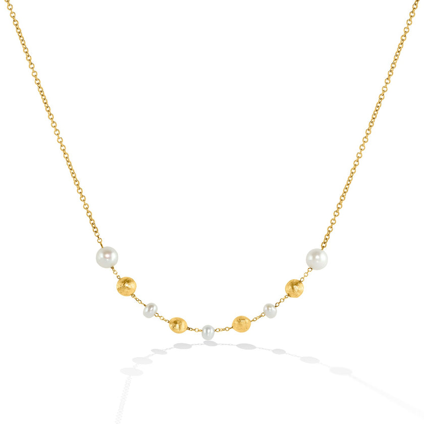 NECKLACE GOLD 585 & PEARLS - 87252
