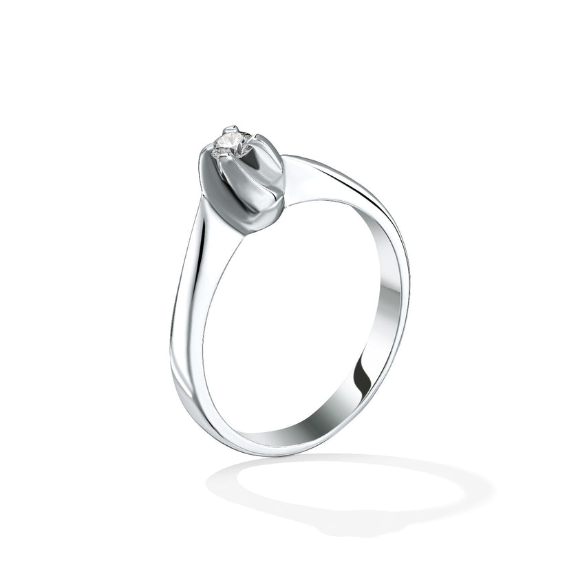 RING WHITE GOLD 750 & PRECIOUS STONES - 87541