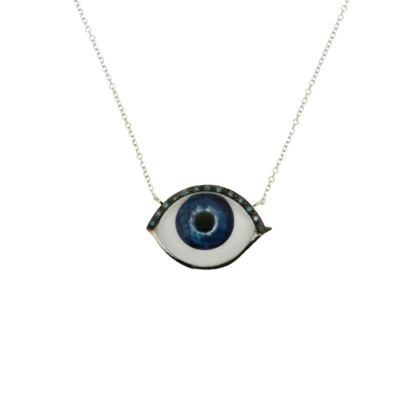 NECKLACE WHITE GOLD 750 & PRECIOUS STONES - 87565