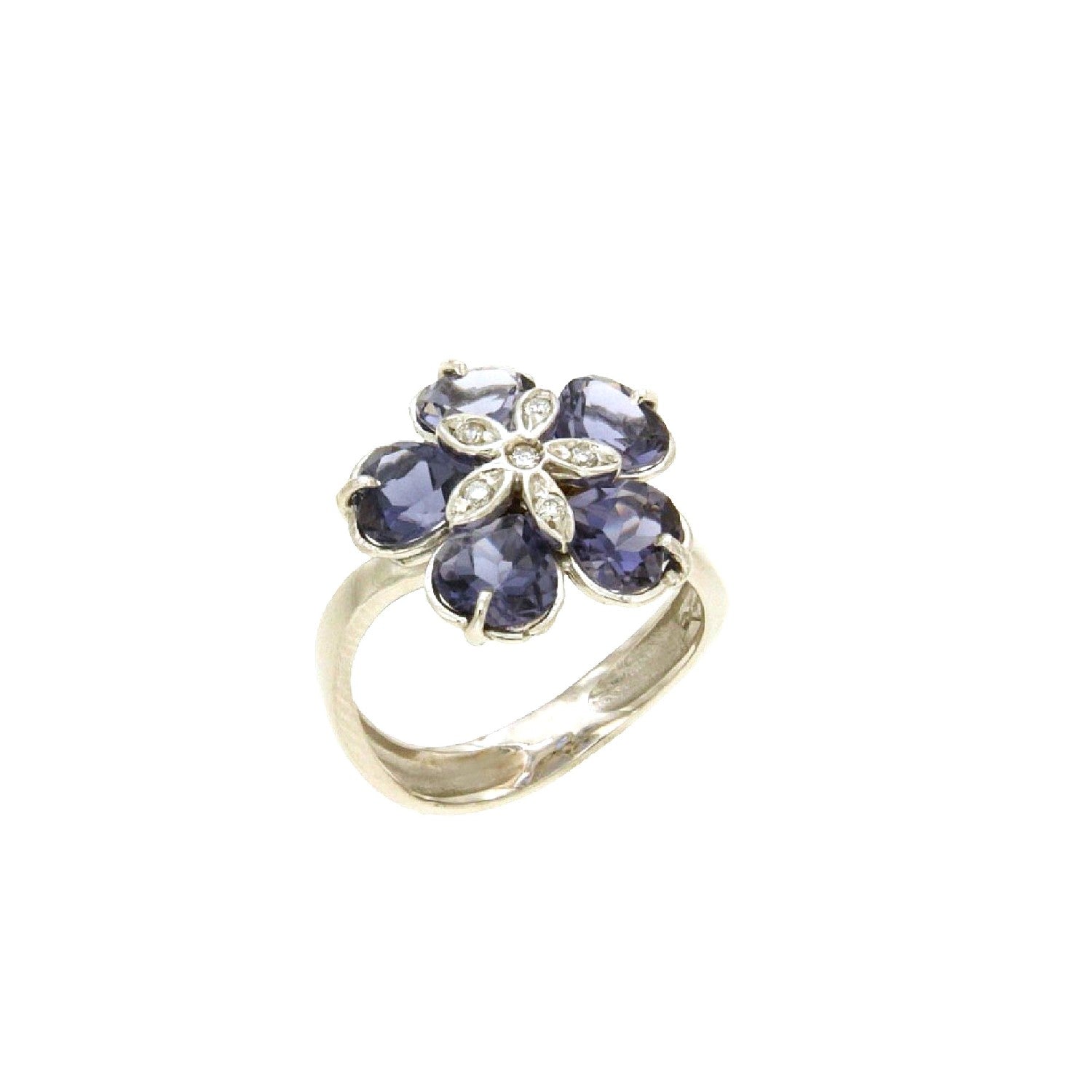 RING WHITE GOLD 750 & SEMIPRECIOUS STONES - 87758