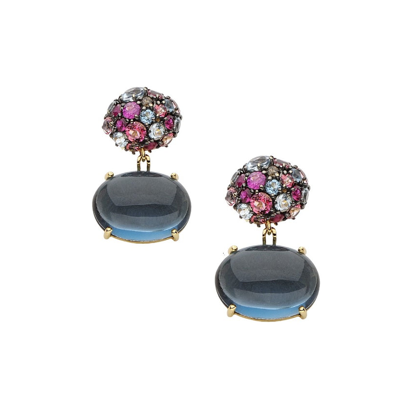 EARRINGS GOLD 750 & PRECIOUS STONES - 87963