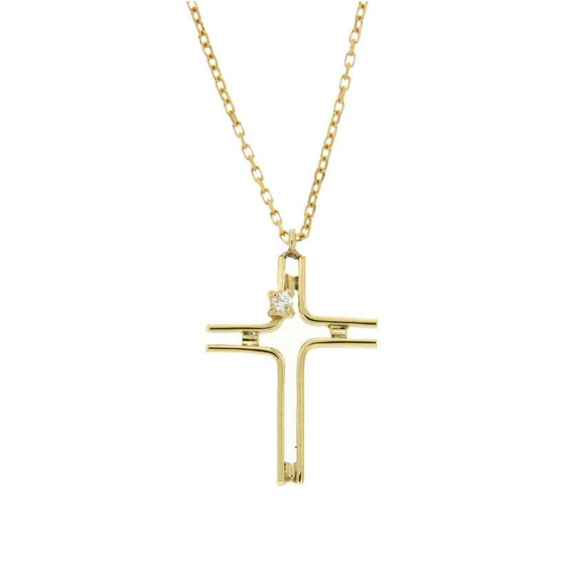 NECKLACE GOLD 750 & PRECIOUS STONES WITH CHAIN - 88022