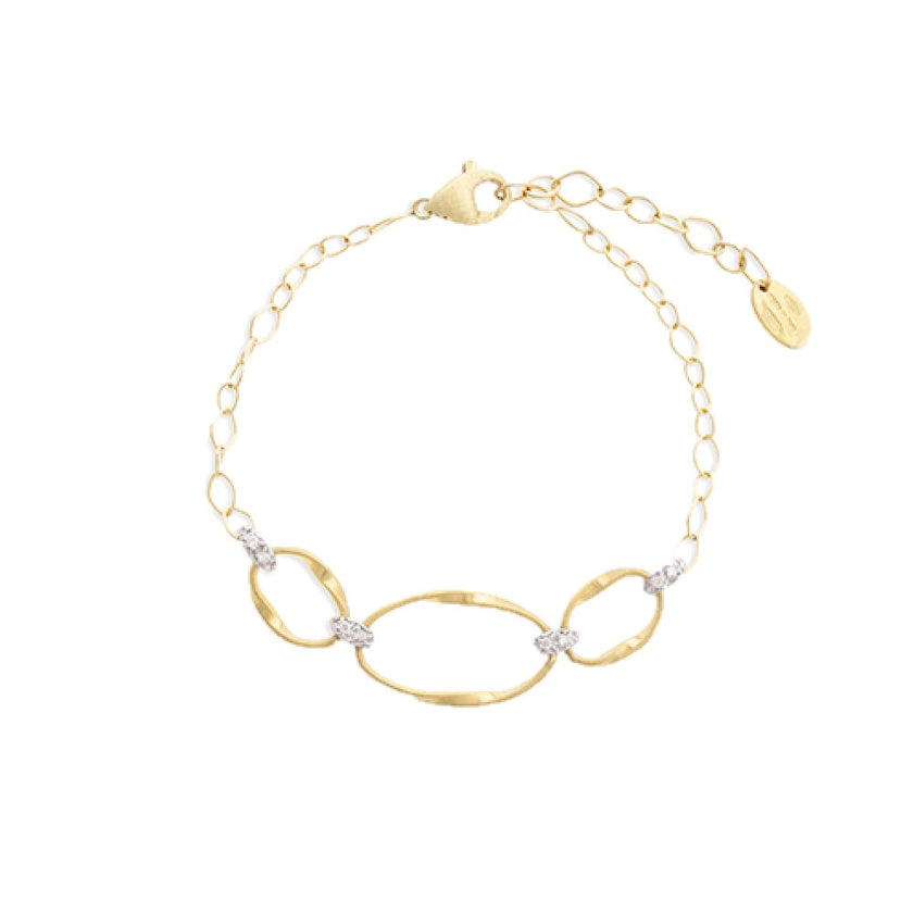 BRACELET YELLOW & WHITE GOLD 750 & PRECIOUS STONES - 88148