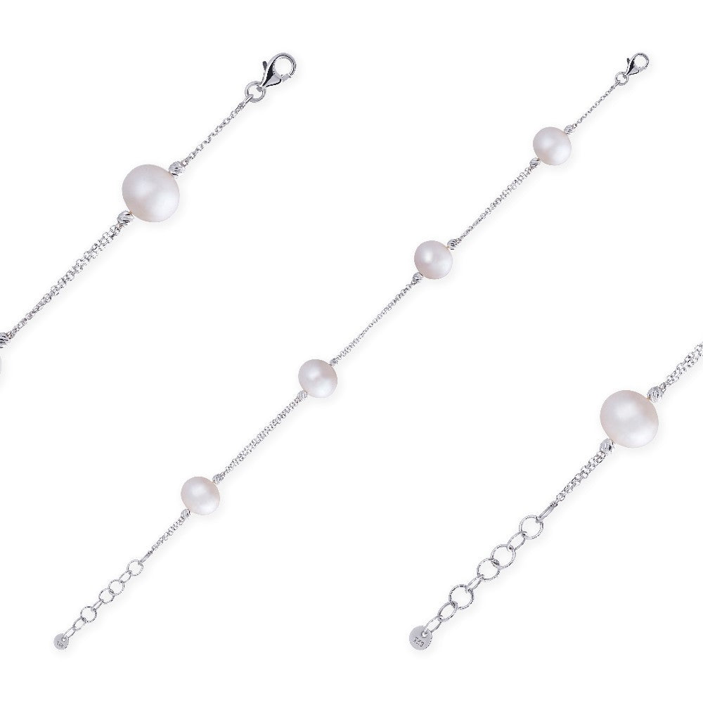 BRACELET WHITE GOLD 750 & PEARLS - 88439