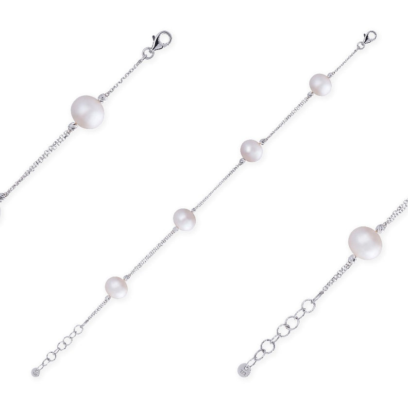 BRACELET WHITE GOLD 750 & PEARLS - 88439