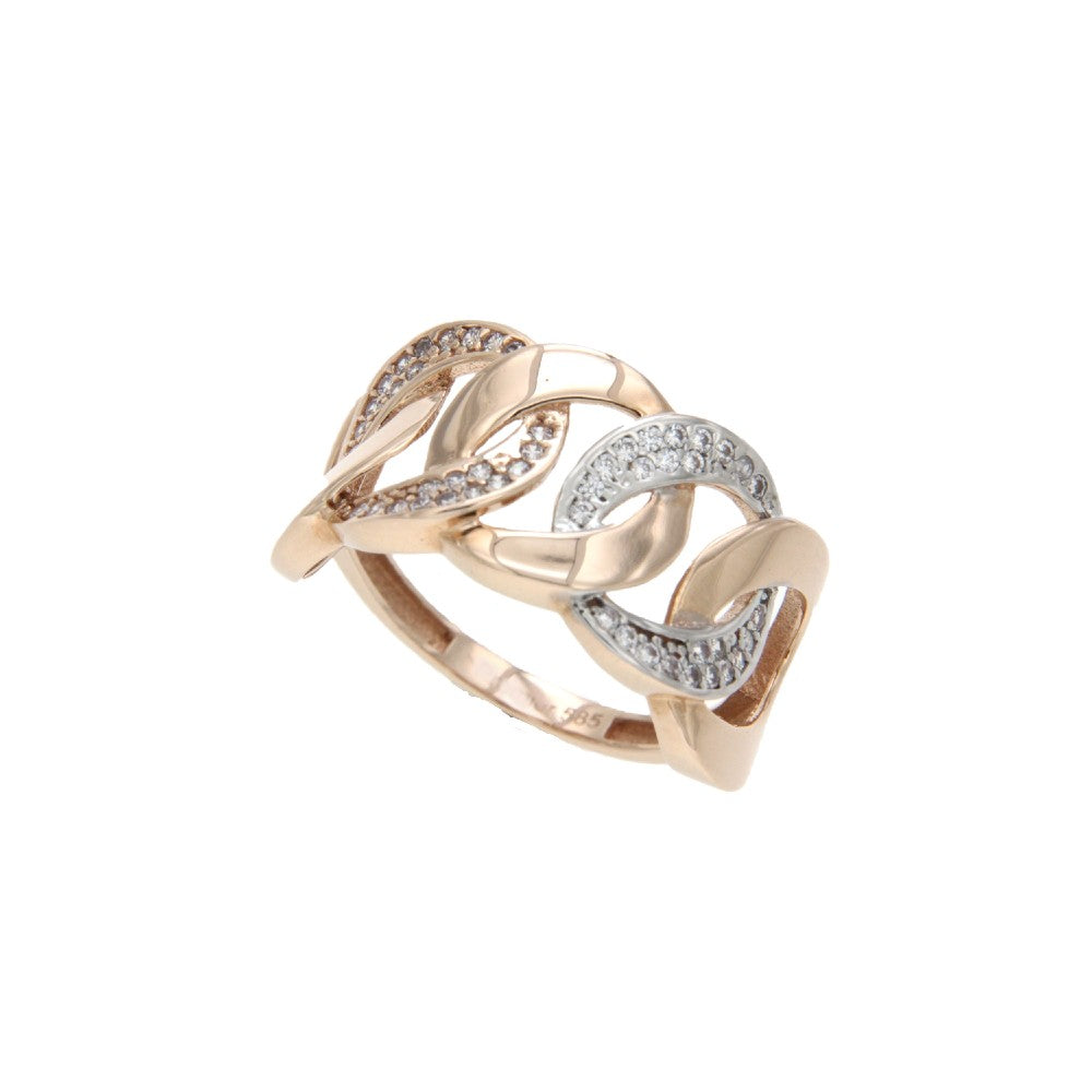 RING PINK GOLD 585 & C.Z. - 89484