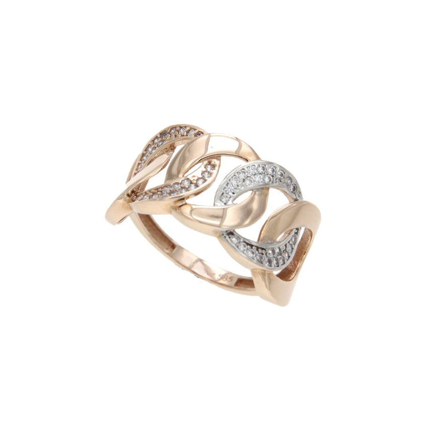 RING PINK GOLD 585 & C.Z. - 89484