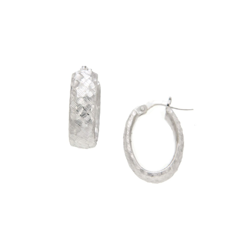 EARRINGS WHITE GOLD 585 - 89507