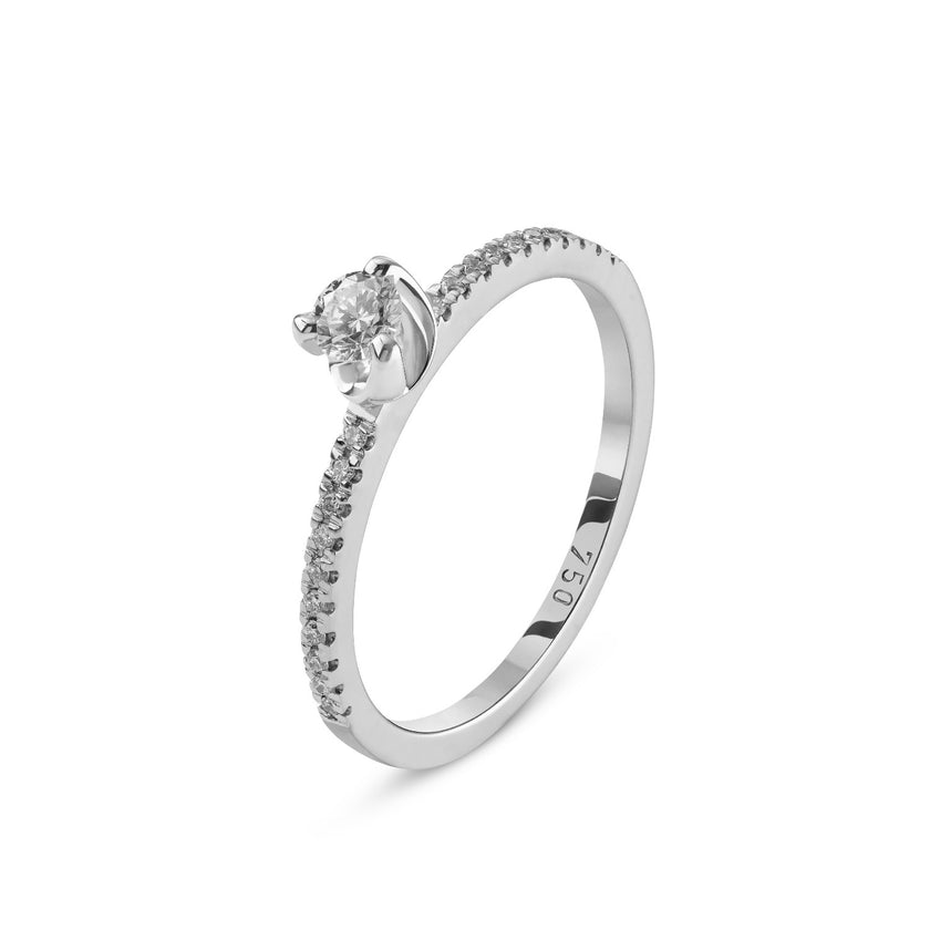 RING WHITE GOLD 750 & PRECIOUS STONES - 89993