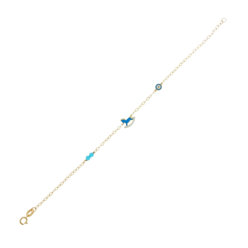 BRACELET GOLD 585 & SEMIPRECIOUS STONES - 90167