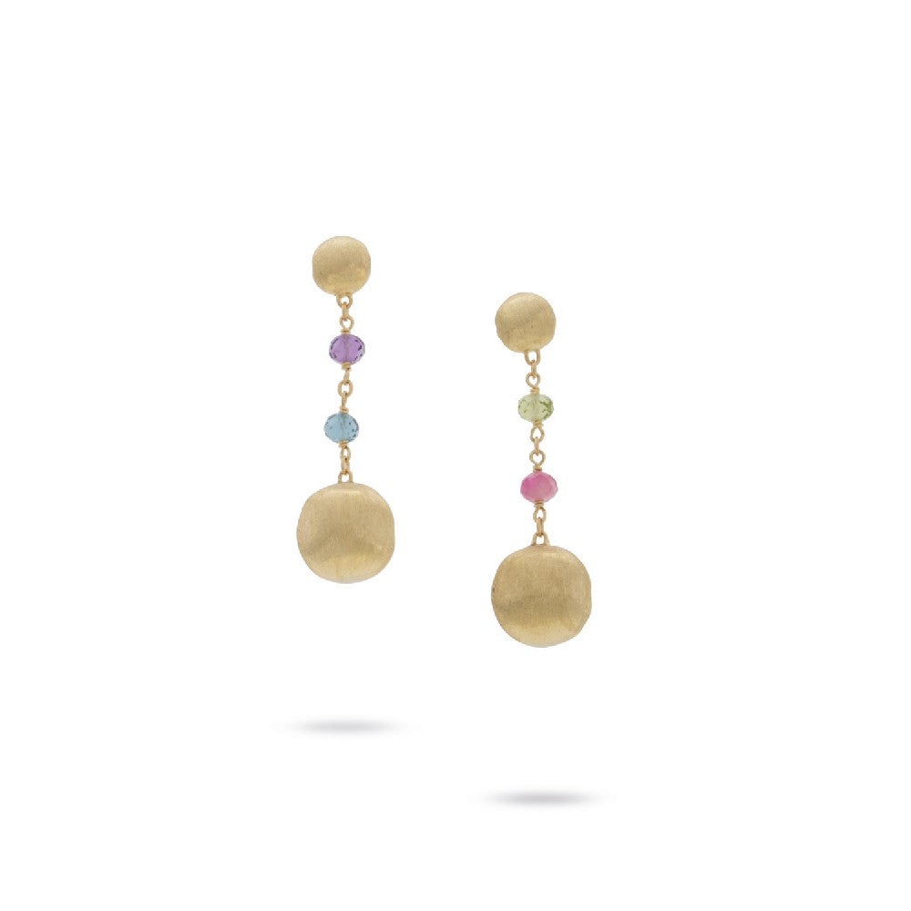 EARRINGS  GOLD 750 & SEMIPRECIOUS STONES - 90915
