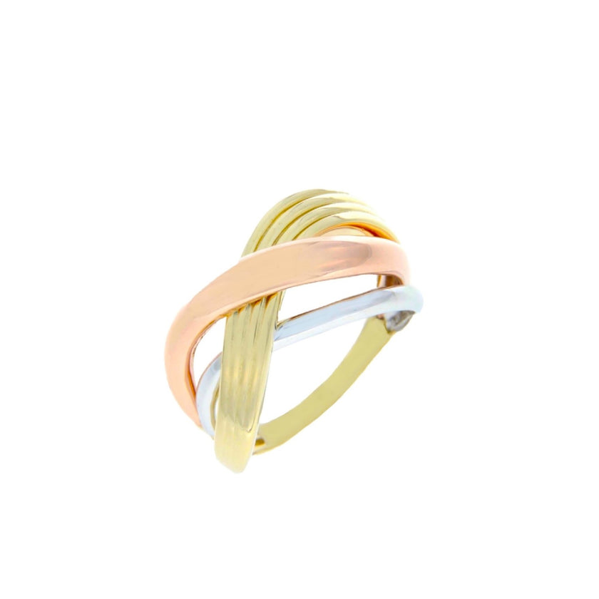 RING WHITE & PINK & YELLOW GOLD 585 - 90958