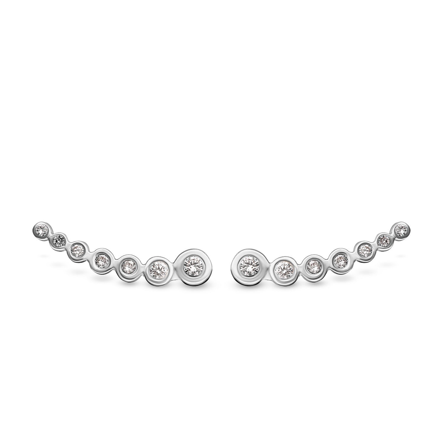 EARRINGS WHITE GOLD 750 & PRECIOUS STONES - 91036