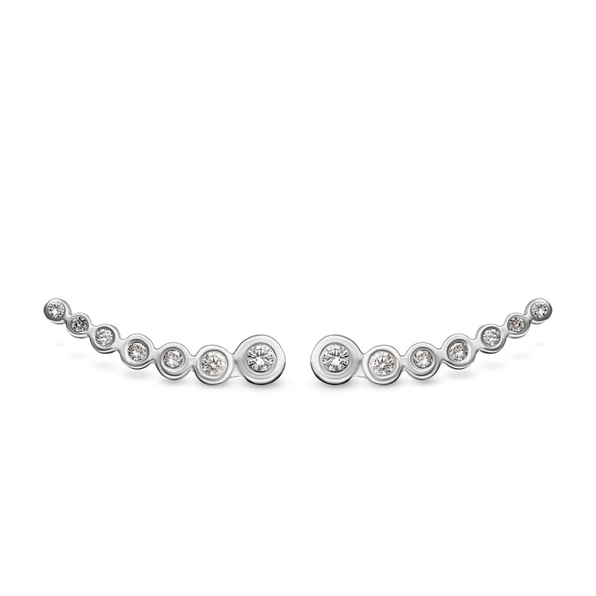 EARRINGS WHITE GOLD 750 & PRECIOUS STONES - 91036