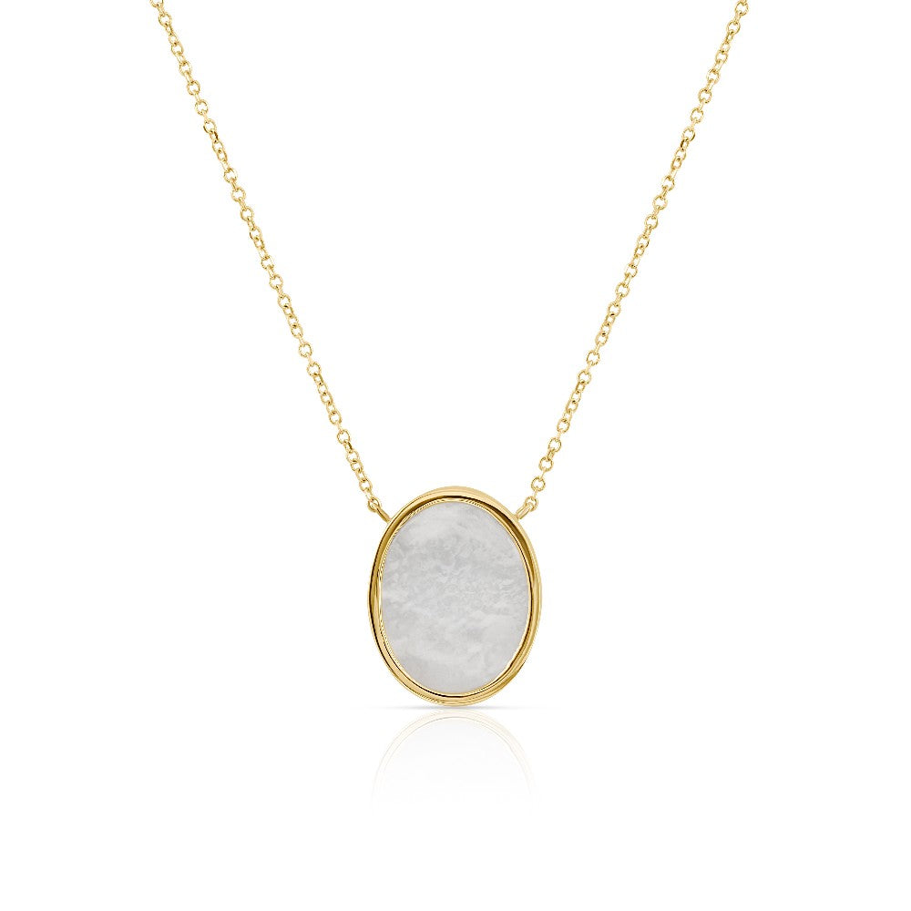 NECKLACE GOLD 585 & SEMIPRECIOUS STONES - 91187