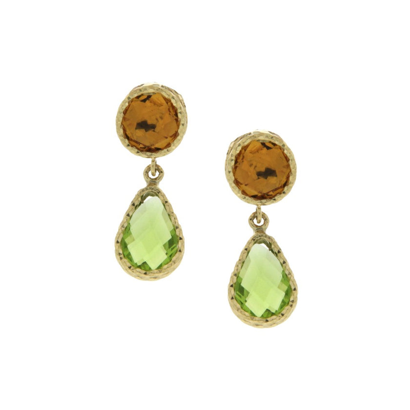 EARRINGS  GOLD 750 & SEMIPRECIOUS STONES - 91310