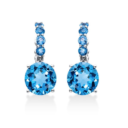 EARRINGS WHITE GOLD 750 & SEMIPRECIOUS STONES - 91425