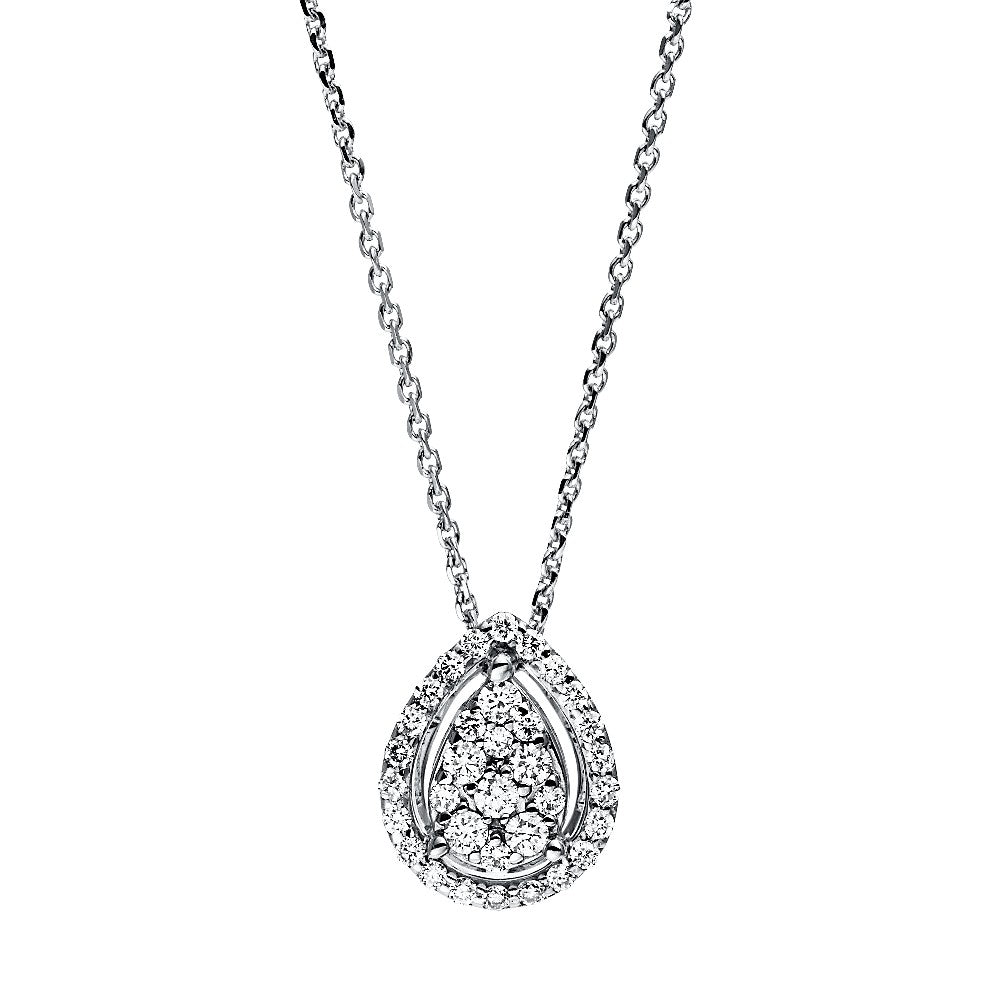 NECKLACE WHITE GOLD 750 & PRECIOUS STONES - 91435