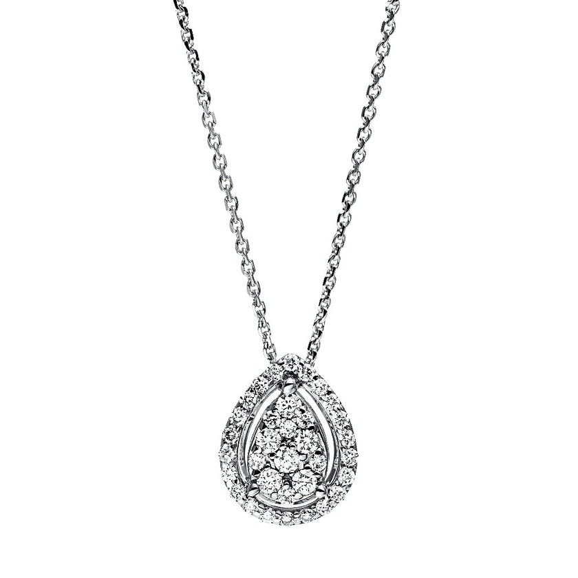 NECKLACE WHITE GOLD 750 & PRECIOUS STONES - 91435