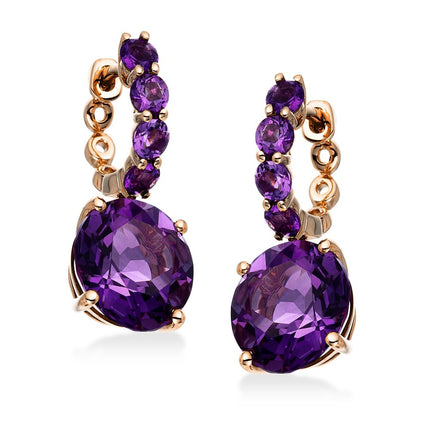 EARRINGS PINK GOLD 750 & SEMIPRECIOUS STONES - 91437