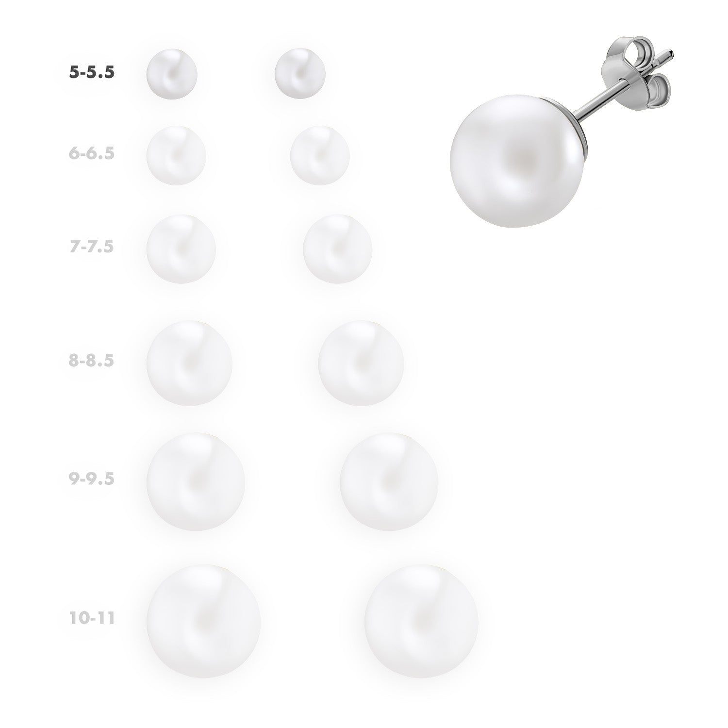 EARRINGS WHITE GOLD 750 & PEARLS - 91631