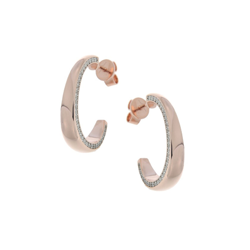 EARRINGS PINK SILVER 925 & CUBIC ZIRGONIA - 91899