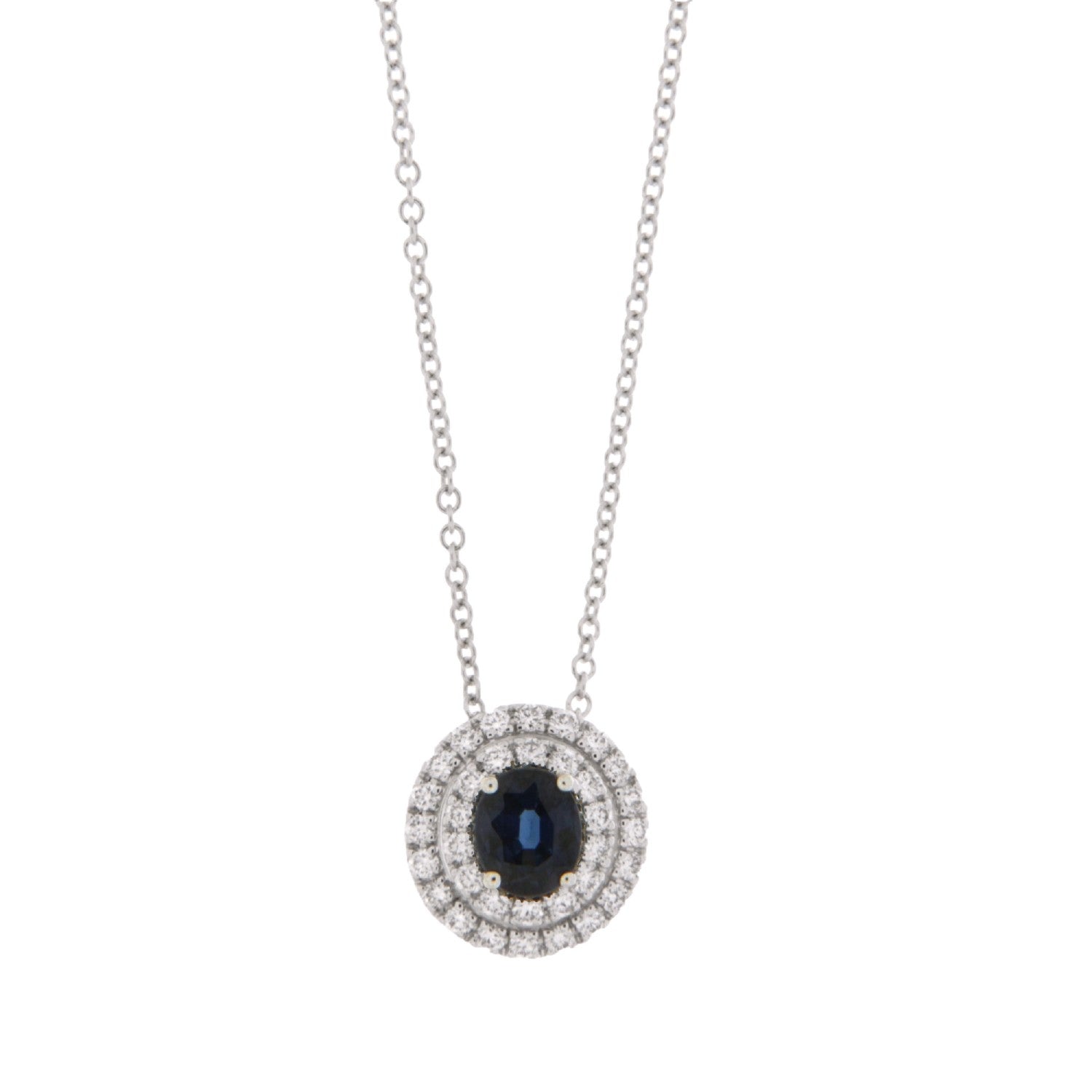 NECKLACE WHITE GOLD 750 & PRECIOUS STONES - 92135