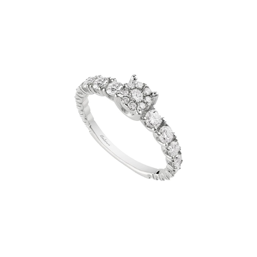 RING WHITE GOLD 750 & PRECIOUS STONES - 92236