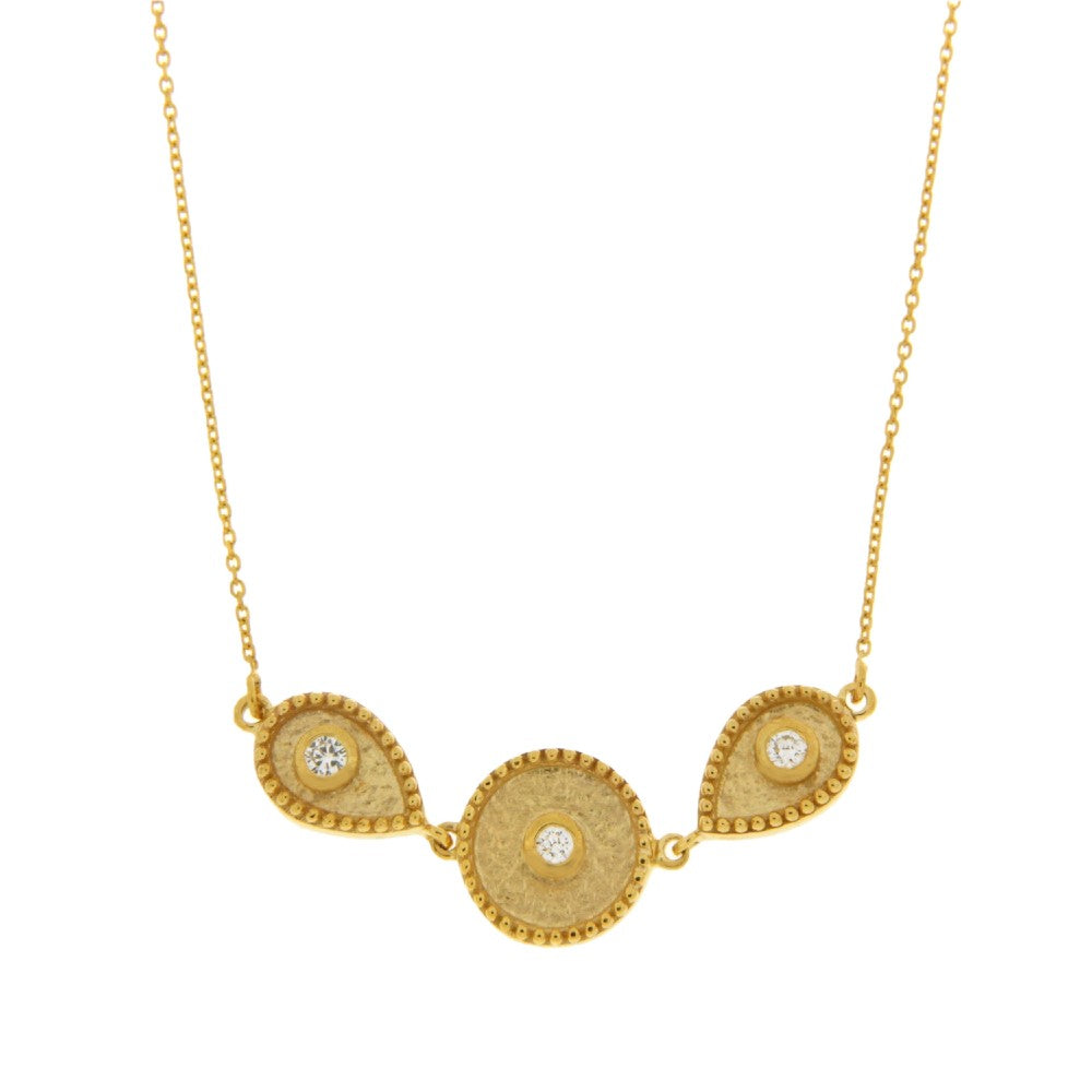 NECKLACE GOLD 750 & PRECIOUS STONES - 92428