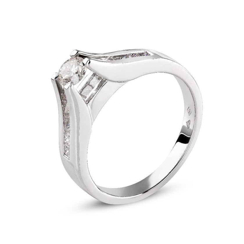 RING WHITE GOLD 750 & PRECIOUS STONES - 92655