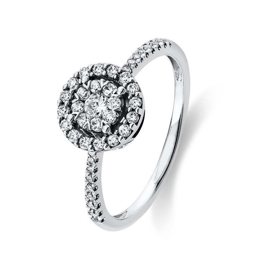 RING WHITE GOLD 750 & PRECIOUS STONES - 92730