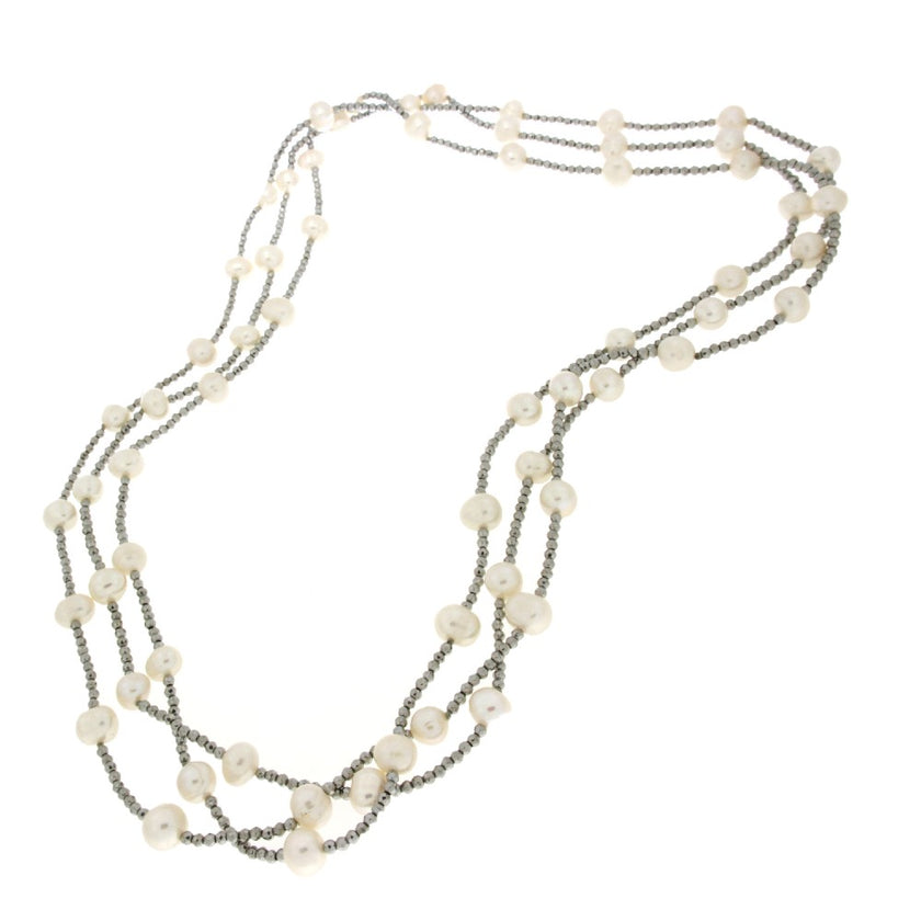 NECKLACE NO METAL & PEARLS - 92735