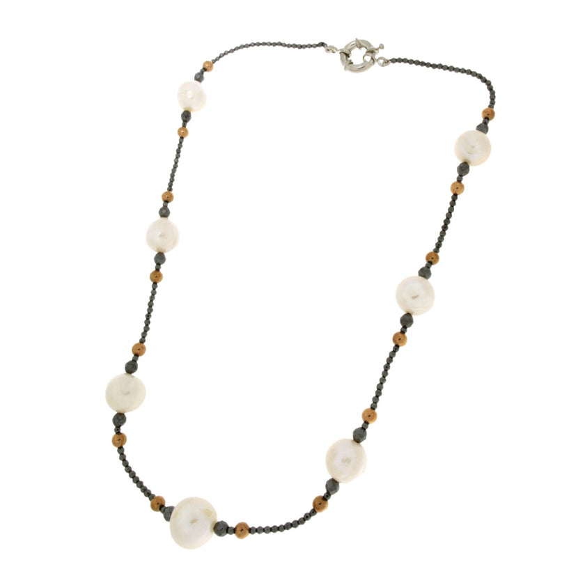 NECKLACE WITH PEARLS & SEMIPRECIOUS STONES - 92744