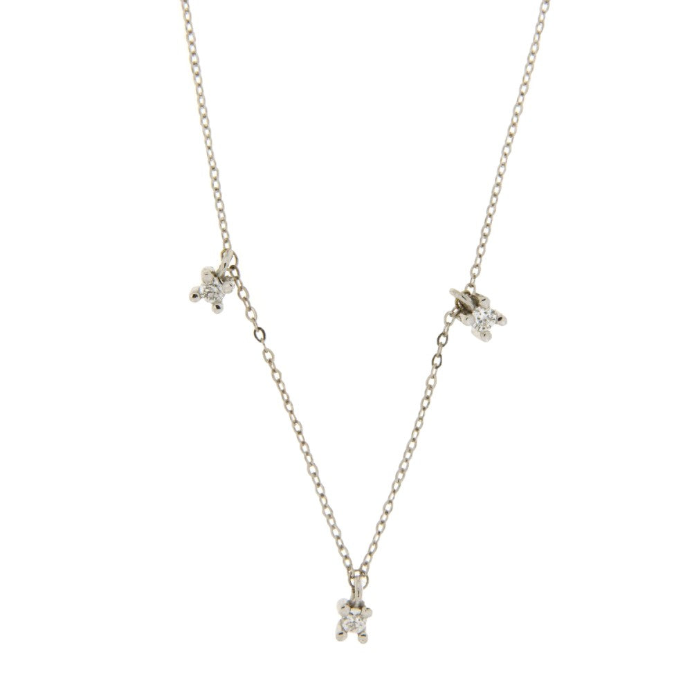NECKLACE WHITE GOLD 750 & PRECIOUS STONES - 93232