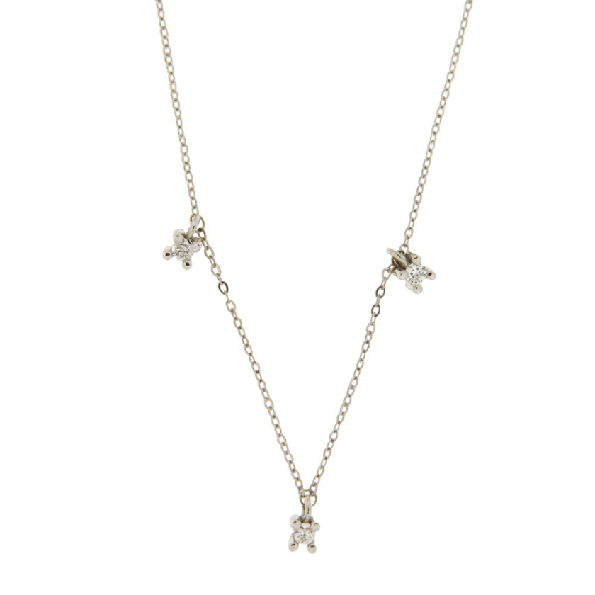 NECKLACE WHITE GOLD 750 & PRECIOUS STONES - 93232