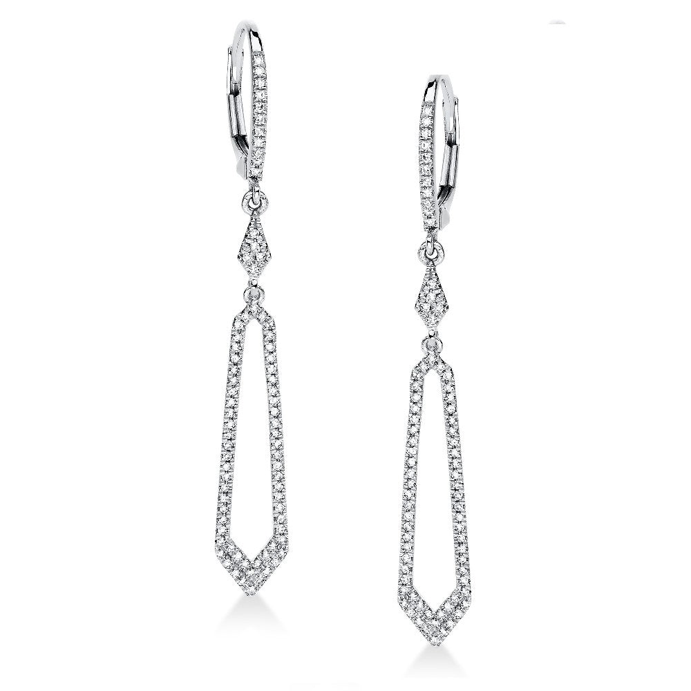 EARRINGS WHITE GOLD 750 & PRECIOUS STONES - 93436