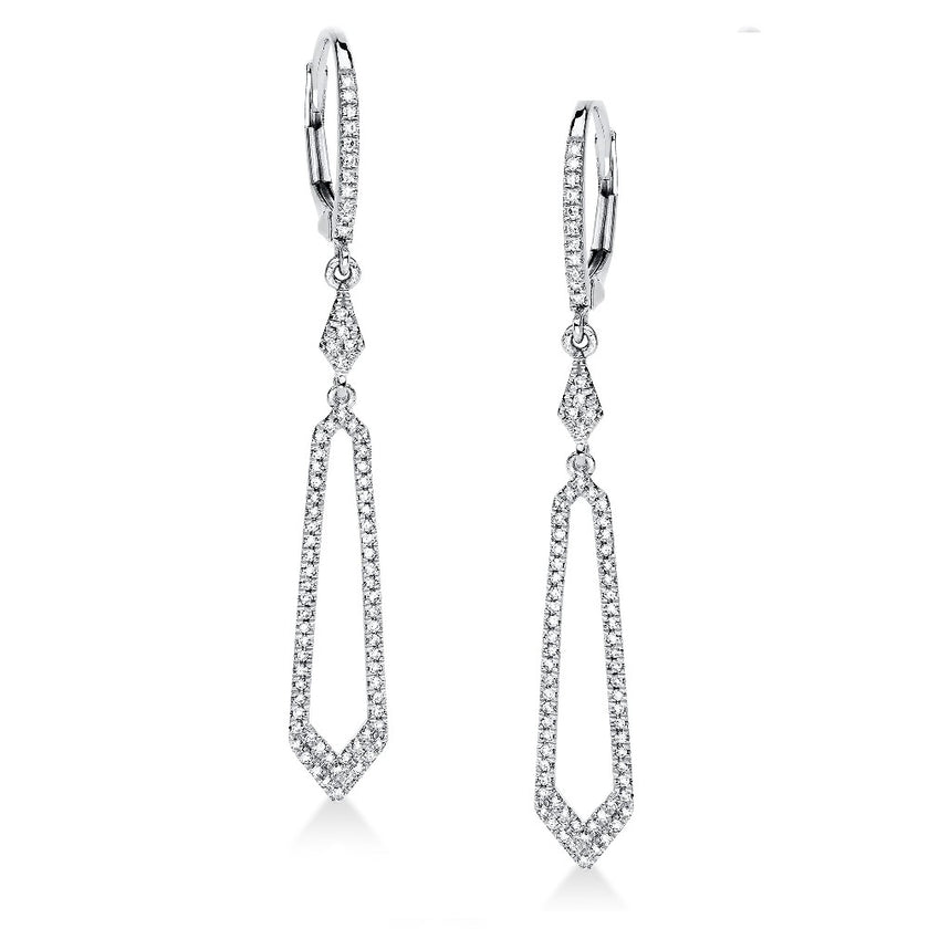 EARRINGS WHITE GOLD 750 & PRECIOUS STONES - 93436