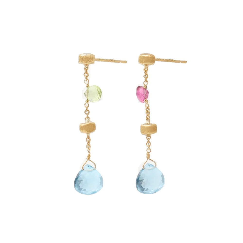 EARRINGS  GOLD 750 & SEMIPRECIOUS STONES - 93487