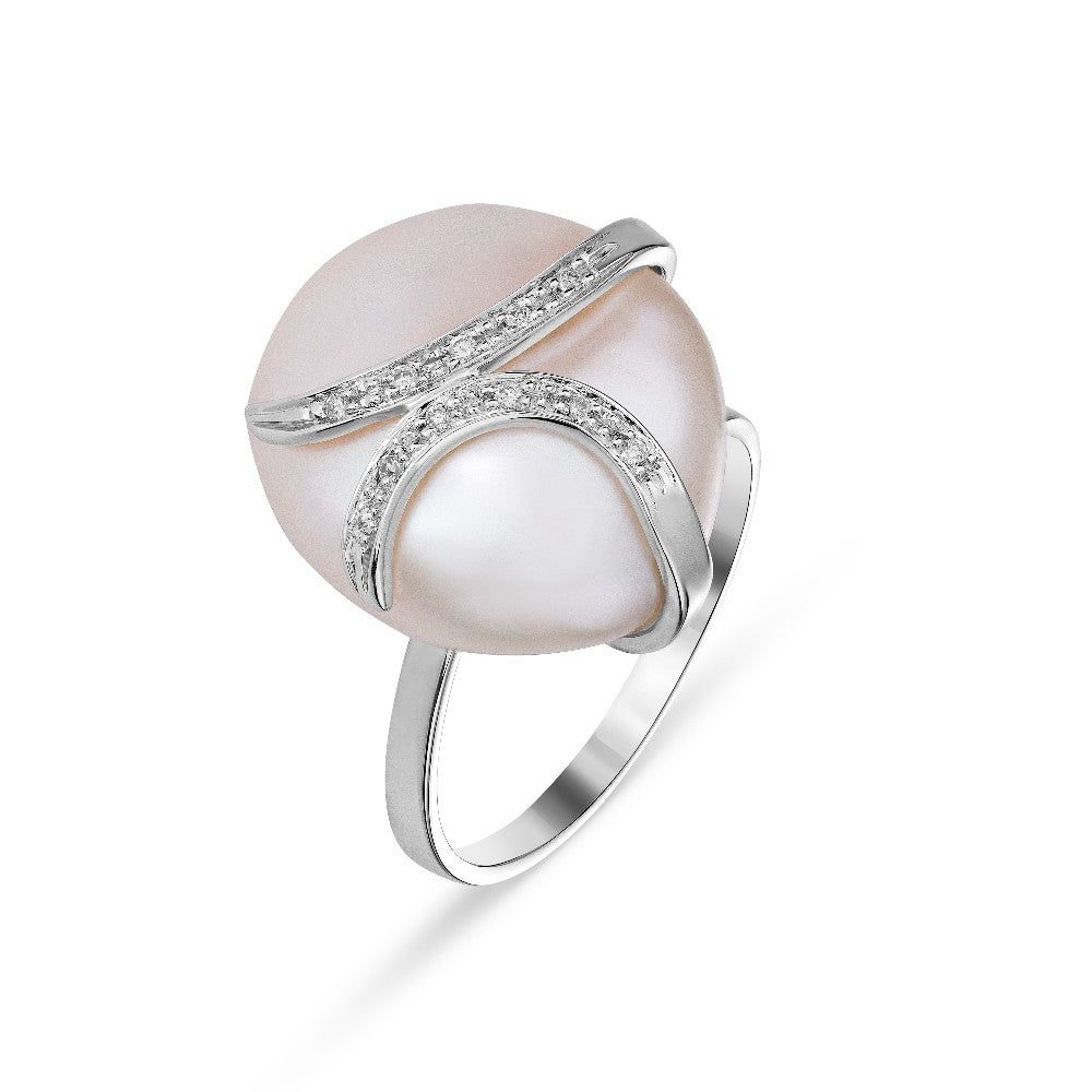 RING WHITE GOLD 750 & PEARL - 93532