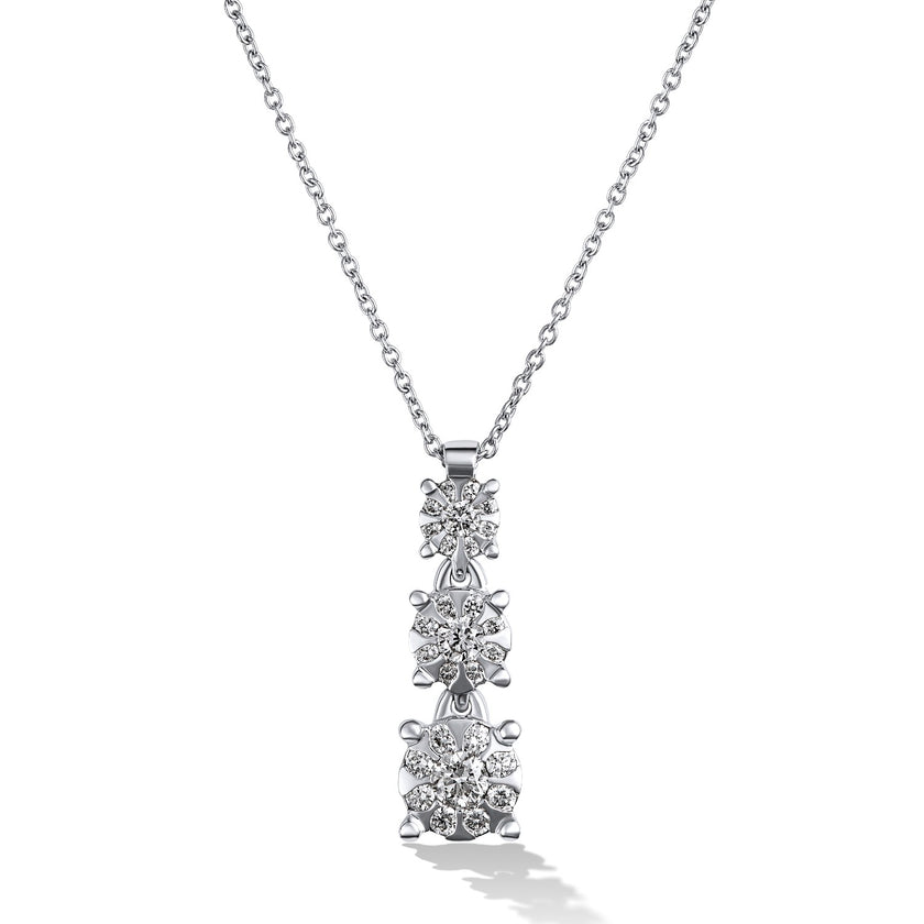 NECKLACE WHITE GOLD 750 & PRECIOUS STONES - 93562