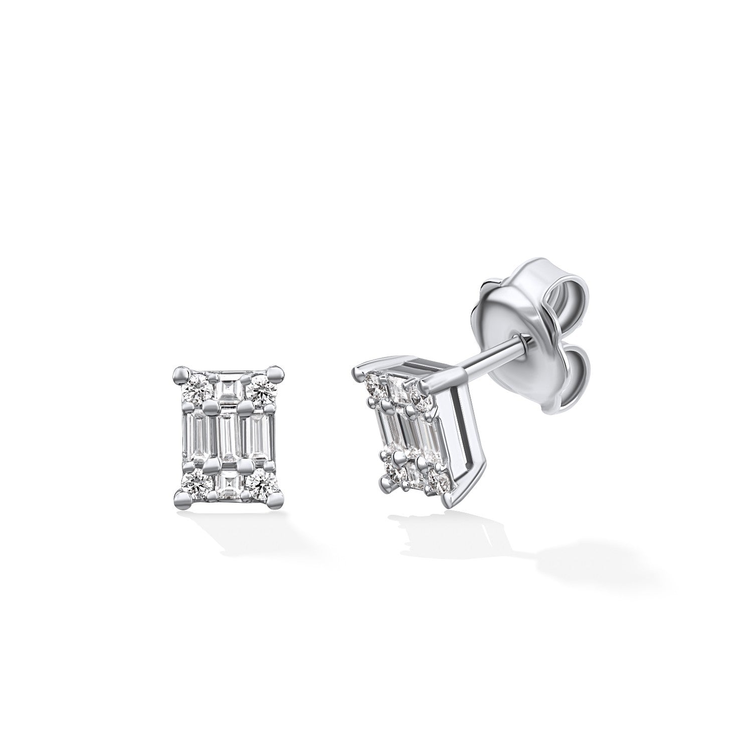 EARRINGS WHITE GOLD 750 & PRECIOUS STONES - 93582