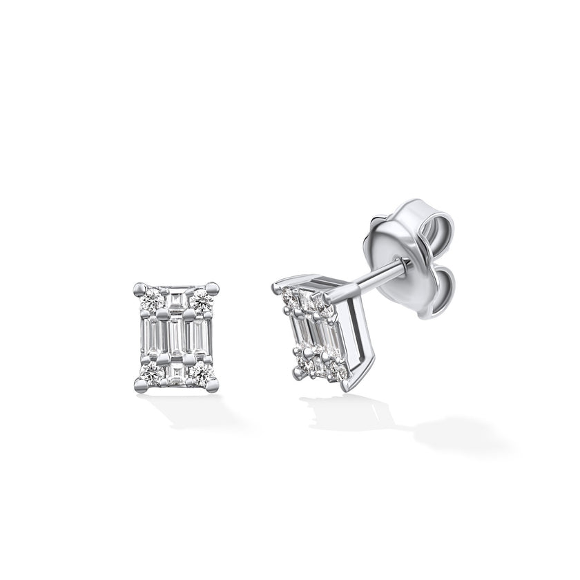 EARRINGS WHITE GOLD 750 & PRECIOUS STONES - 93582
