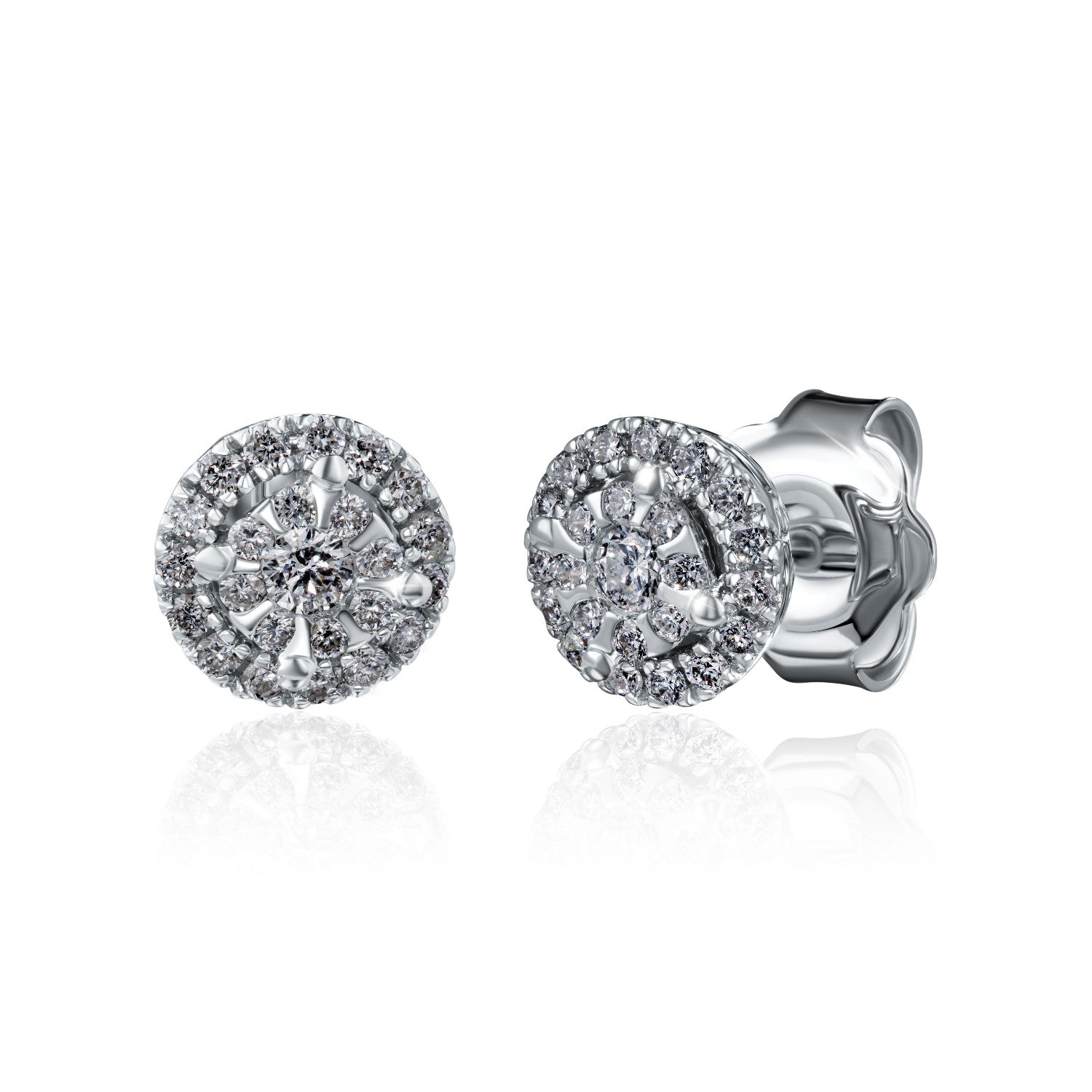 EARRINGS WHITE GOLD 750 & PRECIOUS STONES - 93584