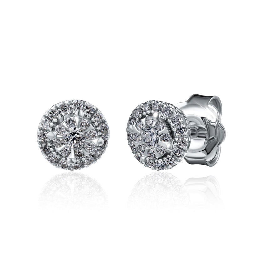 EARRINGS WHITE GOLD 750 & PRECIOUS STONES - 93584